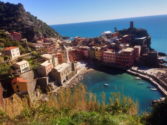 Bilde av Vernazza fra høyden